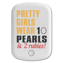 DistinctInk Magnetic Battery Pack, Wireless Portable Charger with USB-C Cable, Compatible with MagSafe iPhone 14 / 13 / 12 Series - Pretty Girls Wear 10 Pearls 2 Rubies