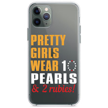 DistinctInk® Clear Shockproof Hybrid Case for Apple iPhone / Samsung Galaxy / Google Pixel - Pretty Girls Wear 10 Pearls 2 Rubies
