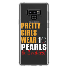 DistinctInk® Clear Shockproof Hybrid Case for Apple iPhone / Samsung Galaxy / Google Pixel - Pretty Girls Wear 10 Pearls 2 Rubies