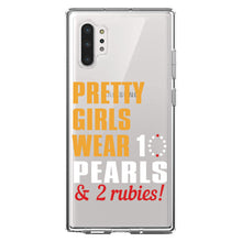 DistinctInk® Clear Shockproof Hybrid Case for Apple iPhone / Samsung Galaxy / Google Pixel - Pretty Girls Wear 10 Pearls 2 Rubies