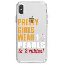 DistinctInk® Clear Shockproof Hybrid Case for Apple iPhone / Samsung Galaxy / Google Pixel - Pretty Girls Wear 10 Pearls 2 Rubies