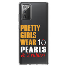 DistinctInk® Clear Shockproof Hybrid Case for Apple iPhone / Samsung Galaxy / Google Pixel - Pretty Girls Wear 10 Pearls 2 Rubies