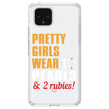 DistinctInk® Clear Shockproof Hybrid Case for Apple iPhone / Samsung Galaxy / Google Pixel - Pretty Girls Wear 10 Pearls 2 Rubies