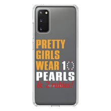 DistinctInk® Clear Shockproof Hybrid Case for Apple iPhone / Samsung Galaxy / Google Pixel - Pretty Girls Wear 10 Pearls 2 Rubies