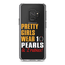 DistinctInk® Clear Shockproof Hybrid Case for Apple iPhone / Samsung Galaxy / Google Pixel - Pretty Girls Wear 10 Pearls 2 Rubies