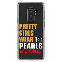 DistinctInk® Clear Shockproof Hybrid Case for Apple iPhone / Samsung Galaxy / Google Pixel - Pretty Girls Wear 10 Pearls 2 Rubies