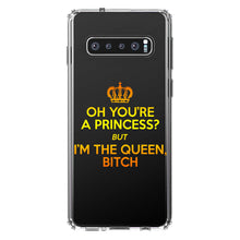 DistinctInk® Clear Shockproof Hybrid Case for Apple iPhone / Samsung Galaxy / Google Pixel - Oh You're a Princess?  I'm the Queen, Bitch