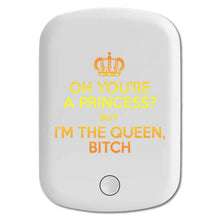 DistinctInk Magnetic Battery Pack, Wireless Portable Charger with USB-C Cable, Compatible with MagSafe iPhone 14 / 13 / 12 Series - Oh You're a Princess?  I'm the Queen, Bitch