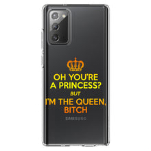 DistinctInk® Clear Shockproof Hybrid Case for Apple iPhone / Samsung Galaxy / Google Pixel - Oh You're a Princess?  I'm the Queen, Bitch