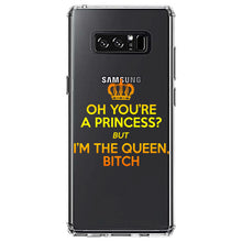 DistinctInk® Clear Shockproof Hybrid Case for Apple iPhone / Samsung Galaxy / Google Pixel - Oh You're a Princess?  I'm the Queen, Bitch