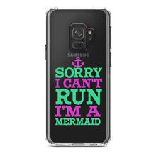 DistinctInk® Clear Shockproof Hybrid Case for Apple iPhone / Samsung Galaxy / Google Pixel - Sorry I Can't Run I'm a Mermaid