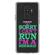 DistinctInk® Clear Shockproof Hybrid Case for Apple iPhone / Samsung Galaxy / Google Pixel - Sorry I Can't Run I'm a Mermaid