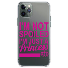 DistinctInk® Clear Shockproof Hybrid Case for Apple iPhone / Samsung Galaxy / Google Pixel - I'm Not Spoiled I'm Just a Princess