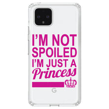 DistinctInk® Clear Shockproof Hybrid Case for Apple iPhone / Samsung Galaxy / Google Pixel - I'm Not Spoiled I'm Just a Princess