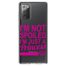 DistinctInk® Clear Shockproof Hybrid Case for Apple iPhone / Samsung Galaxy / Google Pixel - I'm Not Spoiled I'm Just a Princess