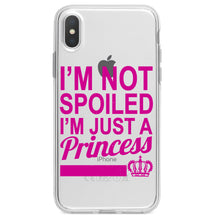 DistinctInk® Clear Shockproof Hybrid Case for Apple iPhone / Samsung Galaxy / Google Pixel - I'm Not Spoiled I'm Just a Princess
