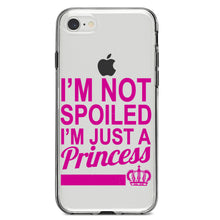 DistinctInk® Clear Shockproof Hybrid Case for Apple iPhone / Samsung Galaxy / Google Pixel - I'm Not Spoiled I'm Just a Princess