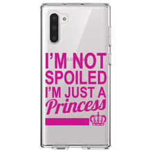 DistinctInk® Clear Shockproof Hybrid Case for Apple iPhone / Samsung Galaxy / Google Pixel - I'm Not Spoiled I'm Just a Princess