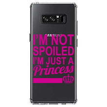 DistinctInk® Clear Shockproof Hybrid Case for Apple iPhone / Samsung Galaxy / Google Pixel - I'm Not Spoiled I'm Just a Princess