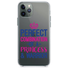 DistinctInk® Clear Shockproof Hybrid Case for Apple iPhone / Samsung Galaxy / Google Pixel - Perfect Combination of Princess & Warrior