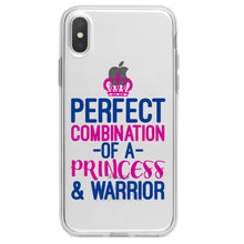 DistinctInk® Clear Shockproof Hybrid Case for Apple iPhone / Samsung Galaxy / Google Pixel - Perfect Combination of Princess & Warrior