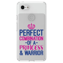 DistinctInk® Clear Shockproof Hybrid Case for Apple iPhone / Samsung Galaxy / Google Pixel - Perfect Combination of Princess & Warrior