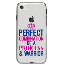 DistinctInk® Clear Shockproof Hybrid Case for Apple iPhone / Samsung Galaxy / Google Pixel - Perfect Combination of Princess & Warrior