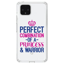 DistinctInk® Clear Shockproof Hybrid Case for Apple iPhone / Samsung Galaxy / Google Pixel - Perfect Combination of Princess & Warrior
