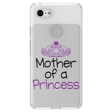 DistinctInk® Clear Shockproof Hybrid Case for Apple iPhone / Samsung Galaxy / Google Pixel - Mother of a Princess