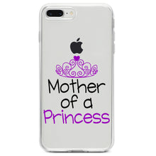 DistinctInk® Clear Shockproof Hybrid Case for Apple iPhone / Samsung Galaxy / Google Pixel - Mother of a Princess