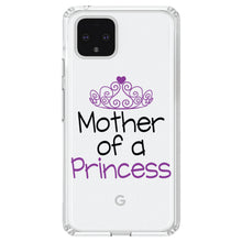 DistinctInk® Clear Shockproof Hybrid Case for Apple iPhone / Samsung Galaxy / Google Pixel - Mother of a Princess