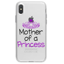 DistinctInk® Clear Shockproof Hybrid Case for Apple iPhone / Samsung Galaxy / Google Pixel - Mother of a Princess
