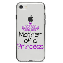 DistinctInk® Clear Shockproof Hybrid Case for Apple iPhone / Samsung Galaxy / Google Pixel - Mother of a Princess