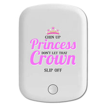 DistinctInk Magnetic Battery Pack, Wireless Portable Charger with USB-C Cable, Compatible with MagSafe iPhone 14 / 13 / 12 Series - Chin Up Princess Don't Let That Crown Slip Off