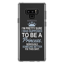 DistinctInk® Clear Shockproof Hybrid Case for Apple iPhone / Samsung Galaxy / Google Pixel - I Was Supposed to Be a Princess Fix This