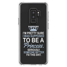 DistinctInk® Clear Shockproof Hybrid Case for Apple iPhone / Samsung Galaxy / Google Pixel - I Was Supposed to Be a Princess Fix This