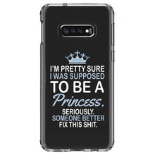 DistinctInk® Clear Shockproof Hybrid Case for Apple iPhone / Samsung Galaxy / Google Pixel - I Was Supposed to Be a Princess Fix This