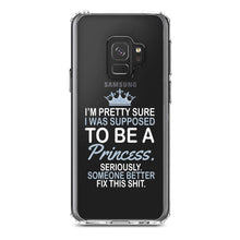 DistinctInk® Clear Shockproof Hybrid Case for Apple iPhone / Samsung Galaxy / Google Pixel - I Was Supposed to Be a Princess Fix This