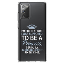 DistinctInk® Clear Shockproof Hybrid Case for Apple iPhone / Samsung Galaxy / Google Pixel - I Was Supposed to Be a Princess Fix This