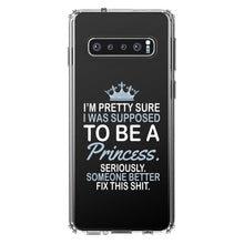 DistinctInk® Clear Shockproof Hybrid Case for Apple iPhone / Samsung Galaxy / Google Pixel - I Was Supposed to Be a Princess Fix This