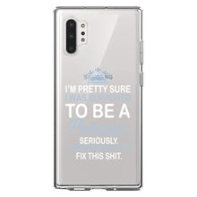 DistinctInk® Clear Shockproof Hybrid Case for Apple iPhone / Samsung Galaxy / Google Pixel - I Was Supposed to Be a Princess Fix This
