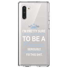 DistinctInk® Clear Shockproof Hybrid Case for Apple iPhone / Samsung Galaxy / Google Pixel - I Was Supposed to Be a Princess Fix This