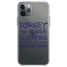 DistinctInk® Clear Shockproof Hybrid Case for Apple iPhone / Samsung Galaxy / Google Pixel - Forget Glass Slippers Princess Wears Running Shoes