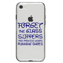 DistinctInk® Clear Shockproof Hybrid Case for Apple iPhone / Samsung Galaxy / Google Pixel - Forget Glass Slippers Princess Wears Running Shoes