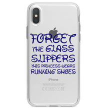 DistinctInk® Clear Shockproof Hybrid Case for Apple iPhone / Samsung Galaxy / Google Pixel - Forget Glass Slippers Princess Wears Running Shoes