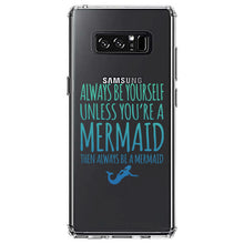 DistinctInk® Clear Shockproof Hybrid Case for Apple iPhone / Samsung Galaxy / Google Pixel - Always Be Yourself Unless You Can Be a Mermaid