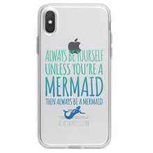 DistinctInk® Clear Shockproof Hybrid Case for Apple iPhone / Samsung Galaxy / Google Pixel - Always Be Yourself Unless You Can Be a Mermaid