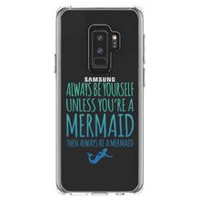 DistinctInk® Clear Shockproof Hybrid Case for Apple iPhone / Samsung Galaxy / Google Pixel - Always Be Yourself Unless You Can Be a Mermaid
