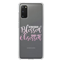 DistinctInk® Clear Shockproof Hybrid Case for Apple iPhone / Samsung Galaxy / Google Pixel - Stressed Blessed Make Up Obsessed