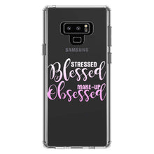 DistinctInk® Clear Shockproof Hybrid Case for Apple iPhone / Samsung Galaxy / Google Pixel - Stressed Blessed Make Up Obsessed